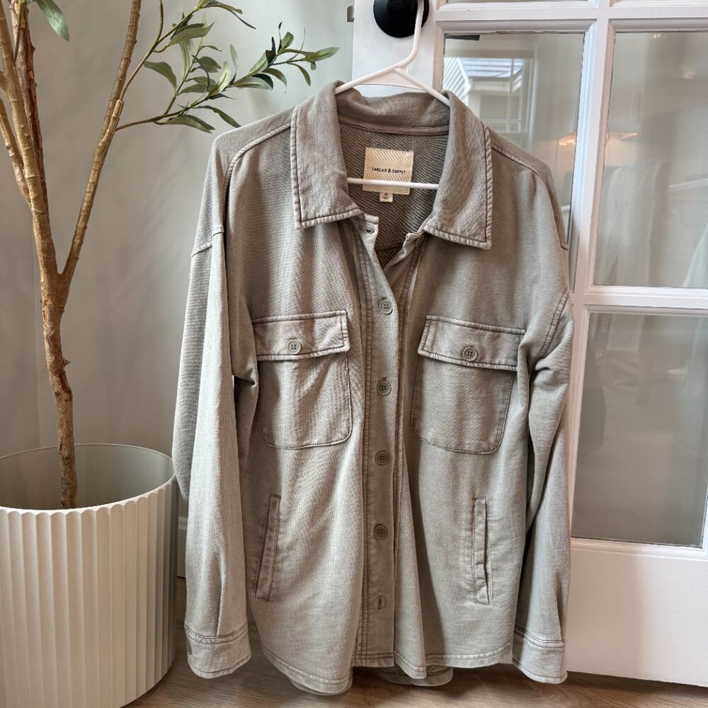 Thread & Supply Olive Green Shirt Jacket